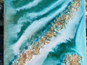 Beach Waves Resin Wall Art