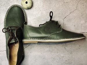 Olive genuine leather Lerato vellies