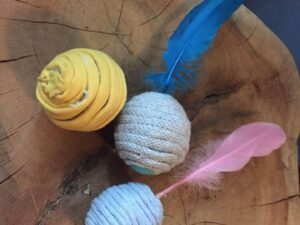Cat Ball with Feathers