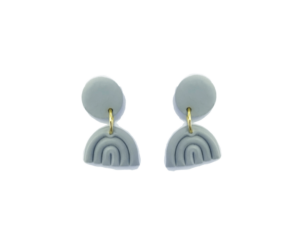 Grey Arch Drop Earring