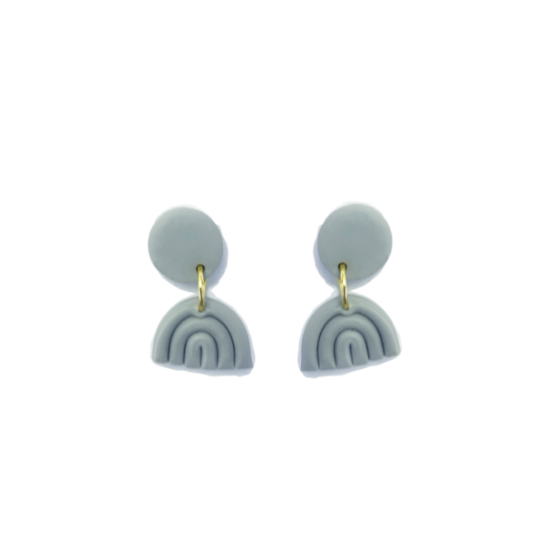 Grey Arch Drop Earring