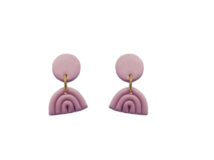 Pink Arch Drop Earring