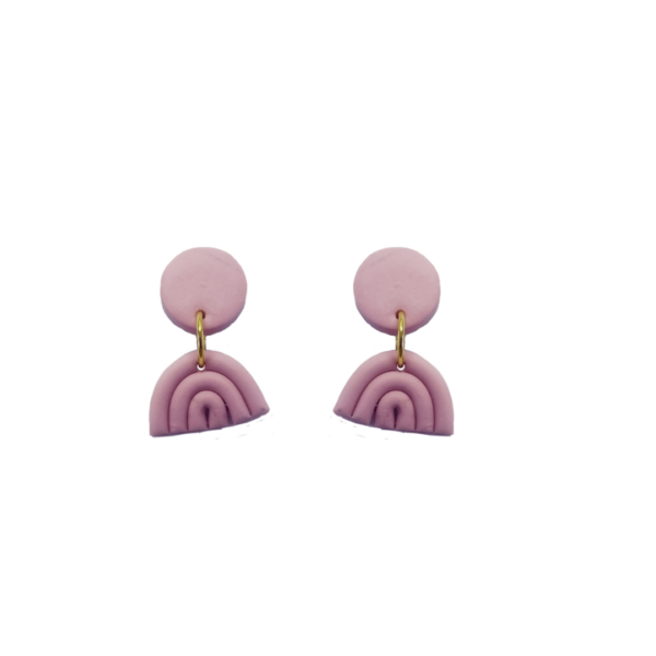 Pink Arch Drop Earring