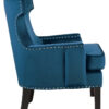 Lapis Velvet Accent Chair with Nailheads - Image 3
