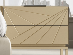 Lacquered bedside tables (2 units) - Rose gold